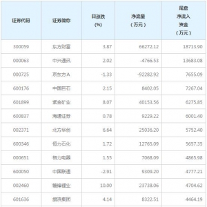 今日尾盘资金抢筹这些个股（1月4日）