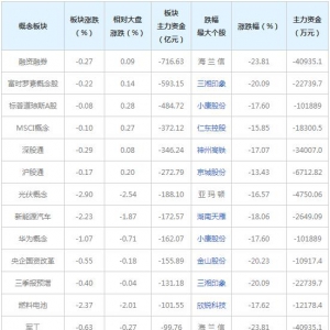三大概念股被主力资金抛弃（2021年12月28日）