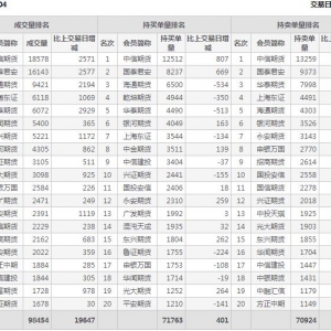 2022年4月7日IC中证500股指期货4月份合约（IC2204）持仓