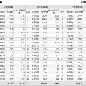 2022年11月4日IC中证500股指期货12月份合约（IC2212）持仓