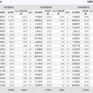 2022年11月7日IC中证500股指期货11月份合约（IC2211）持仓