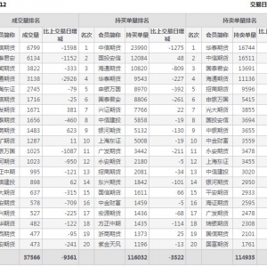 2022年11月7日IC中证500股指期货12月份合约（IC2212）持仓
