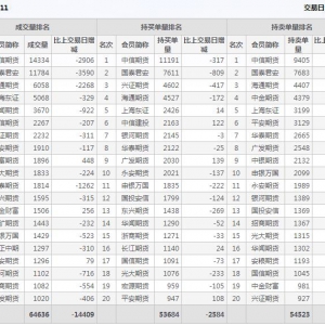 2022年11月8日IC中证500股指期货11月份合约（IC2211）持仓