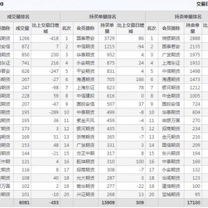2022年11月10日IH上证50股指期货03月份合约（IH2303）持仓一览表