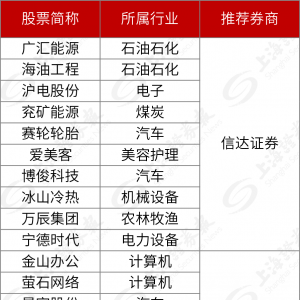 2023年10月金股组合推荐