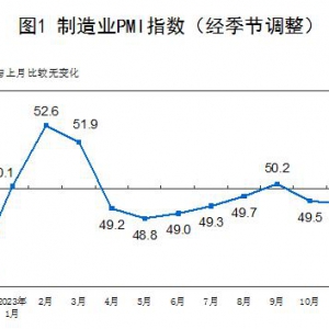 12月份制造业采购经理指数（PMI）为49.0% 环比下降0.4个百分点