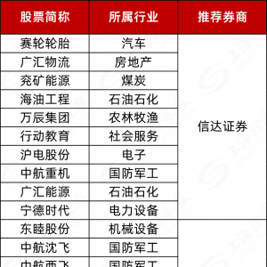 2024年1月“金股组合”名单出炉