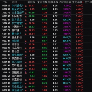 2025年1月13日沪深股市主力资金净流入前25名
