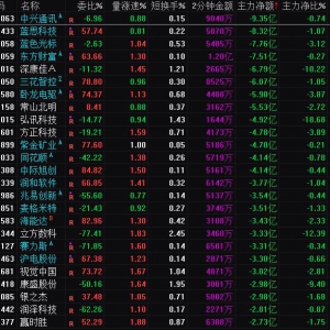 2025年1月15日沪深股市主力资金净流出前25名