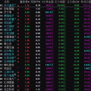 2025年1月20日沪深股市主力资金净流出前25名