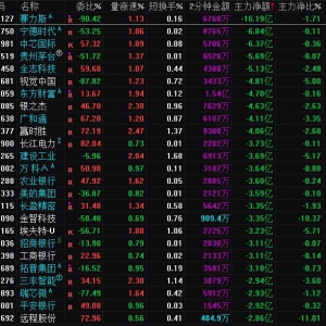 2025年1月22日沪深股市主力资金净流出前25名