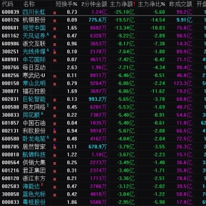 2025年2月14日沪深股市主力资金净流出前25名