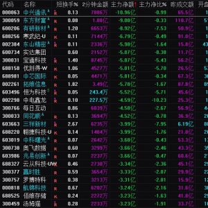 2025年3月3日沪深股市主力资金净流出前25名