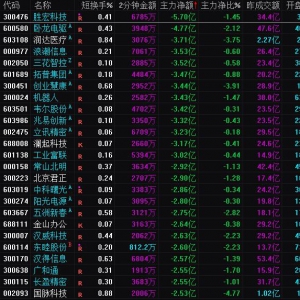 2025年3月11日沪深股市主力资金净流出前25名