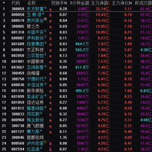 2025年3月14日沪深股市主力资金净流入前25名