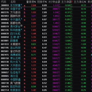 2025年3月20日沪深股市主力资金净流出前25名