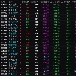 2025年4月9日沪深股市主力资金净流出前25名