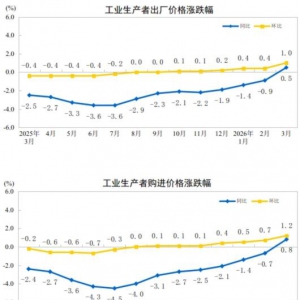2026年3月份工业生产者出厂价格（PPI）同比由降转涨 环比涨幅扩大 ...