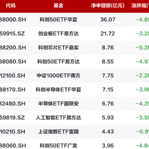 10月8日股票型ETF净申购179亿元 资金加仓中证1000